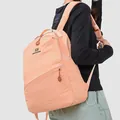 Large capacity salmon pink backpack perfect for students and outdoor leisure travel - Peach Pink