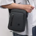 Stylish grey casual large capacity shoulder bag for men with adjustable crossbody strap - Gray