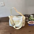 Minimalist cream-white gym bag with dry-wet separation for sports and short travel. - Yellow