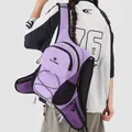 Purple lightweight hiking backpack with grid pattern for outdoor camping and sports - Purple