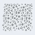 100% cotton square bandana with nautical anchor and ship pattern for outdoor cycling - 54*54CM / Greyish White Background Black Nautical