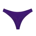 High-quality seamless purple thong panty with sporty stretch and low-waist design for women - One Size / Bottoms / Purple