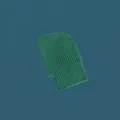 Green knitted balaclava hood hat with integrated neck warmer design for women - One Size(Elastic) / Green
