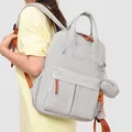 Mochila de viaje gris claro de gran capacidad con mini estuche a juego. - Estilo Pareja (Con Bolsa) / Gris claro