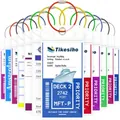 Detailed view of colorful waterproof PVC cruise luggage tags with secure steel wire loops - 1 Piece (Random Color Wire)