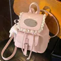 Zoete roze rugzak met kant en sterhanger in een zachte, zachtaardige academiestijl - Met Hanger / Roze
