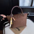 Sac à main marron élégant avec breloque en perles pour le quotidien - Marron