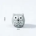 Detailed view of miniature resin owl figurine showing 1.9cm height and 2cm width dimensions - Owl