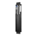 Vue détaillée de l'étui à stylo en cuir PU noir avec bande élastique pour carnet - 17*4.5cm / Noir