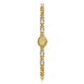 Elegante reloj de pulsera dorado Bee Sister para mujer con nácar blanco brillante - Oro Vintage Piedra de Luna Blanco