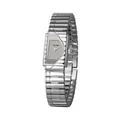 Reloj de cuarzo vintage de lujo Bee Sister FA1927 con esfera gris trapezoidal única - Gris Plata