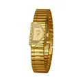 Reloj Bee Sister dorado vintage con una esfera asimétrica y brazalete de piano - Oro antiguo
