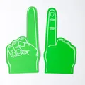 Bright green giant EVA foam fingers cheering prop for sports fans and cheerleading - 1 Piece / Green
