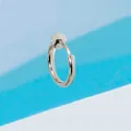 Minimalistischer 10 mm silberner Edelstahl-Clip-Ohrring für Ohren ohne Ohrlöcher - Innendurchmesser 10mm / Stahlfarben