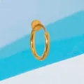 Goldener 10mm Edelstahl-Clip-Ohrring für Nase und Lippe, minimalistischer Schmuck - Innendurchmesser 10mm / Gold