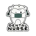 Cute cartoon tooth dental nurse enamel pin badge for dental medical theme gifts - Dental Nurse Masked Style (QHXZ5819)
