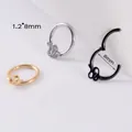 Stainless steel snake hoop earrings showing 1.2mm gauge, 8mm diameter and 3 colors - Snake Nose Ring / 1.2x8mm / Steel