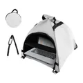 Tragbares wasserdichtes Outdoor-Laptop-Sonnenschutzzelt mit Tragetasche und Schultergurt - Grau