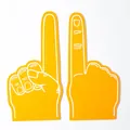 Large orange EVA foam fingers for sports cheerleading and cheering events accessory - 1 Piece / Orange