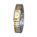 Elegante reloj vintage Bee Sister estilo piano en lujoso acabado bicolor oro y plata - Oro y Plata