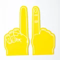 Pair of bright yellow giant foam fingers made of EVA for cheerleading sports events - Yellow