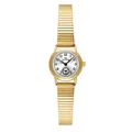 Vintage gold ladies watch with small round dial and stainless steel bamboo band - Gold Case White Dial (FA1870) / Gold White