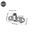 G23 titanium dermal anchor base piercing jewelry accessory with 16G 1.2mm post - Dermal Anchor Base (CG58SQ) / 5 Pcs/Pack (16G/1.2mm-Thread 0.9mm)