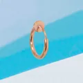 Pendiente de clip minimalista de 10mm en acero inoxidable oro rosa sin agujero - Diámetro Interior 10mm / Rosa oro