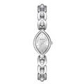 Elegante reloj plateado para mujer esfera de huso y correa de perlas FA1866 - Plata Clásica