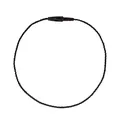 Detailed view of a black twisted nylon cord lanyard with secure plastic fastener - 20cm Length with Plastic Buckle / Black
