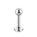 Piercing labret in acciaio inossidabile lucidato con filettatura interna per orecchio - Piercing Labbro-1.2*6*3mm / Come mostrato / Argento