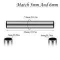 Professional stainless steel double-ended piercing sleeve tool for 5mm and 6mm ball beads - 5/6mm Fit / Steel