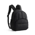 Mini sac à dos matelassé noir léger pour femme pour les voyages décontractés et le quotidien - Noir