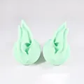 Realistisches mintgrünes Silikon-Elfenohrmodell-Paar für Schmuck- und Piercing-Displays - Rechtes Ohr / Hellgrün