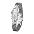 Elegante Vintage-Uhr von Bee Sister mit poliertem silbernem Edelstahlarmband für Damen - Silber