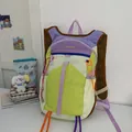 Vibrant dopamine multicolor hiking backpack with large capacity for women outdoor. - Backpack / Large Capacity / White & Green
