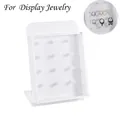 Premium white acrylic jewelry display board with clear lid for nose rings and earrings - 12-Hook Transparent Style (NO-1)
