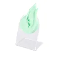Mint green silicone elf ear model on clear acrylic stand for jewelry display - Model + Display Stand / Light Blue - Left Ear