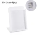 White acrylic display board for organizing and showing various nose rings. - Multi-Slot Style (NO-2)