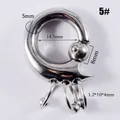 Large 5mm gauge stainless steel captive bead ring with three small rings - Captive Bead Ring (5#) / 5mm / Steel