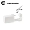 Disposable sterile nose piercing gun kit with 2mm G23 titanium crystal stud - Steel Color White Zircon