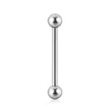 Classico gioiello piercing a barra dritta in acciaio inossidabile argento lucido - Barbell Dritto-1.6*16*3*3mm / Come mostrato / Argento