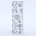 20oz roestvrijstalen drinkbeker met grijs bulldog- en pootafdrukpatroon - Bulldog Pootafdruk (Stijl 3)