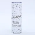 20oz white stainless steel insulated tumbler with festive Merry Christmas reindeer design - Starry Sky Flying Reindeer (Style 6)