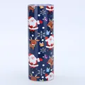 20oz Christmas cartoon stainless steel tumbler with Santa Claus and reindeer print - Dark Blue Full Christmas Element B (Style 10)