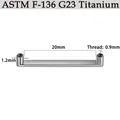 G23 titanium alloy microdermal piercing base 20mm length with 1.2mm post - Surface Flat Bar (CG58SQ) / 5 Pcs/Pack (1.2*20mm-Thread 0.9mm)