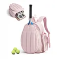 Pinker Pickleball-Rucksack mit Details zu Schlägerfach und separatem Schuhfach - Rosa