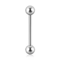 Piercing barbell in acciaio inossidabile argento con filettatura interna - Barbell Dritto-1.6*16*4*4mm / Come mostrato / Argento