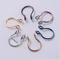 Set aus bunten, nicht gepiercten Fake-Nasenringen aus Edelstahl, Größe 0,8x8mm - Einfacher Offener Ring / 0.8*8mm / Stahlfarben