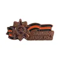 Vintage Soviet Red Star Badge with St. George Ribbon and Hammer Sickle Symbol Pin - Sickle and Hammer Commemorative Style (QHXZ6160)